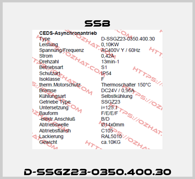 D-SSGZ23-0350.400.30 SSB