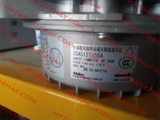SSA512T155A S/N: 8K 30 MHI18 Nidec
