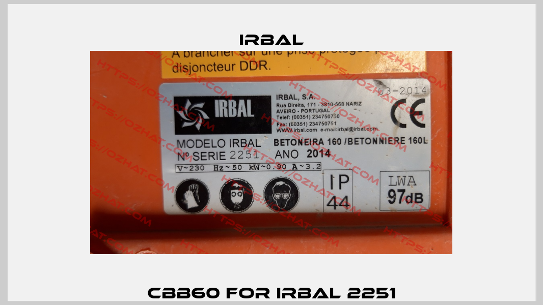 CBB60 for Irbal 2251 irbal