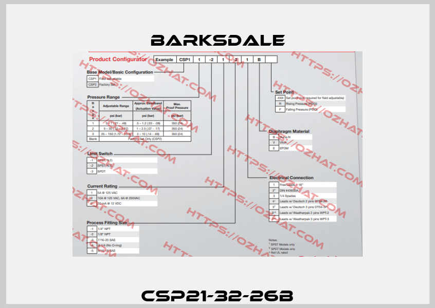 CSP21-32-26B Barksdale