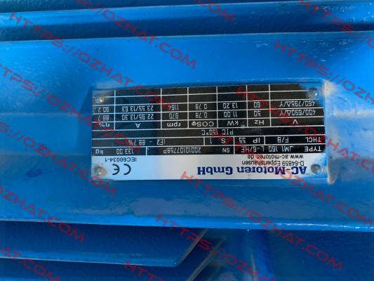 Type: JM1 160 L-6/HE AC Motoren