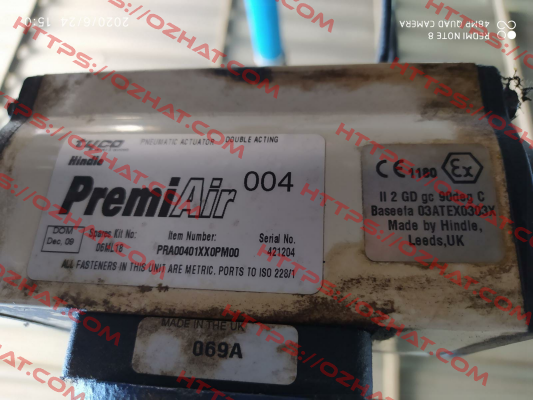 PRA00401XX0PM00 S/N: 421204 obsolete,alternative Proval Series PA75DA,brand Cotswold Valves TYCO