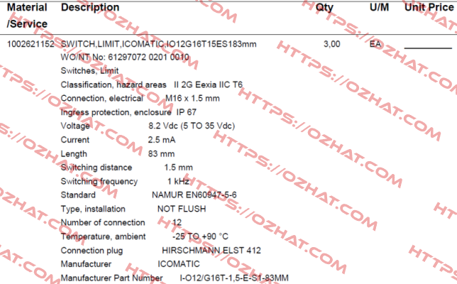 I-O12/G16T-1,5-E-S1-83mm ICOMATIC Sensortechnik