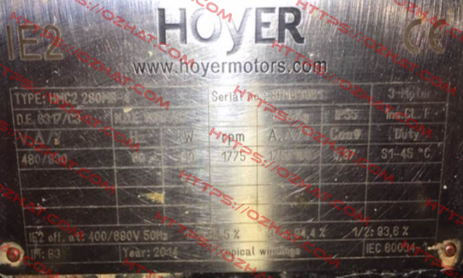 HMC2 280M - 4 pole Hoyer Motors