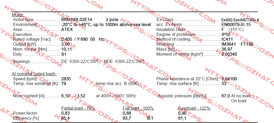 6RN100L02E14U46R R31 Rotor