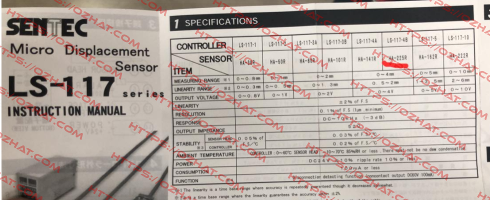 HA-225R(3.5M)-(3M)-( 0.5M) SENTEC