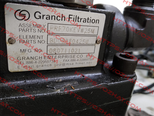 PRF70KEVW25M GRANCH FILTER