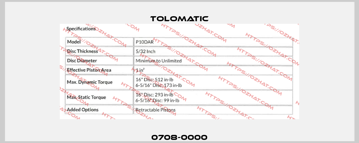 0708-0000 Tolomatic