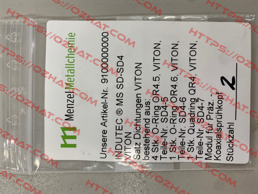 INDUTEC ® MS SD-SD4 VITON , 9100000000 Menzel