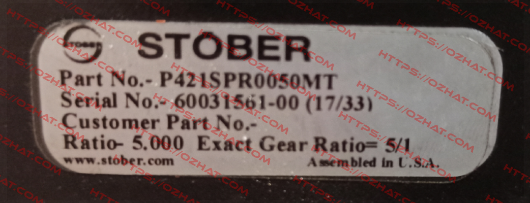 P421SPR0050MT Stober