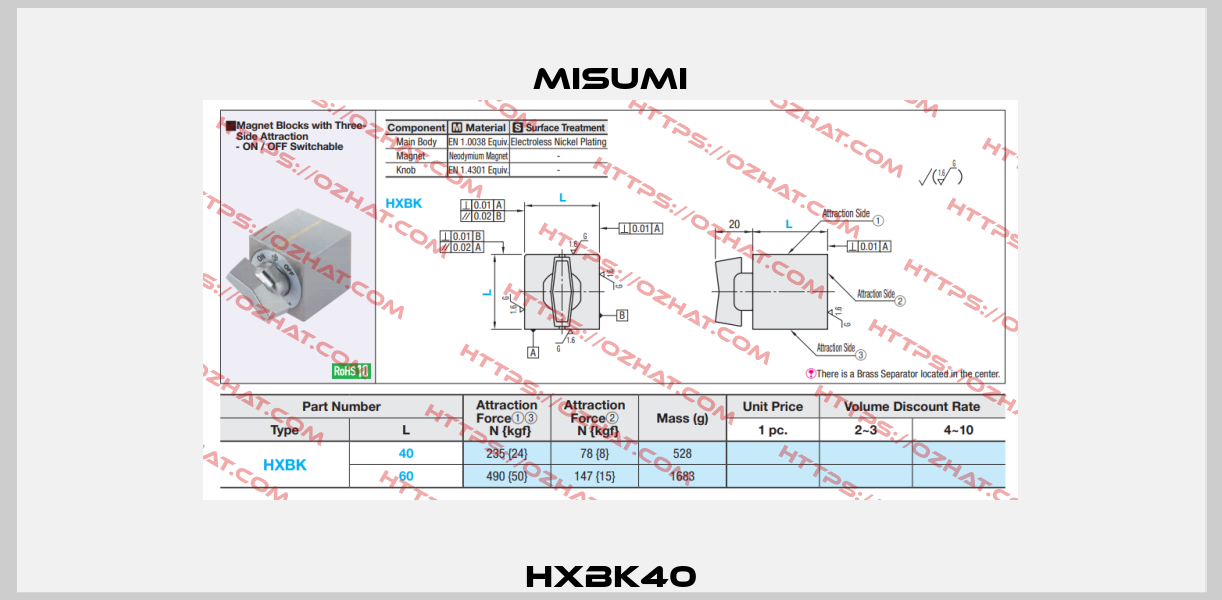 HXBK40 Misumi