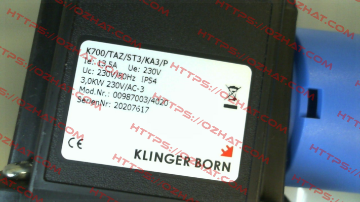 0098.7003 / K700/TAZ/ST3/KA3/P/Therm Klinger Born