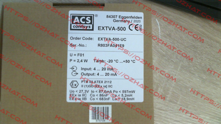 ExTVA-500-UC ACS CONTSYS