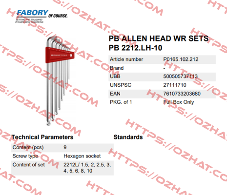 P0165.102.212 Fabory