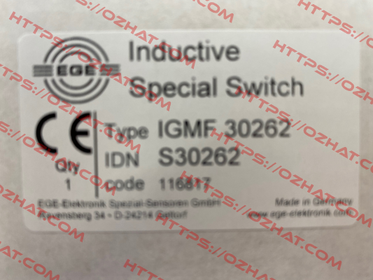 S30262   IGMF 30262 Ege