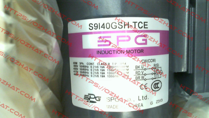 SPG S9I40GSH-TCE Spg Motor