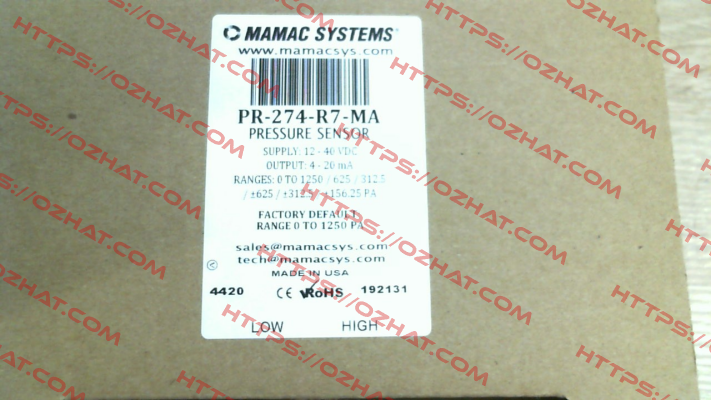 PR-274-R7-MA Mamac Systems