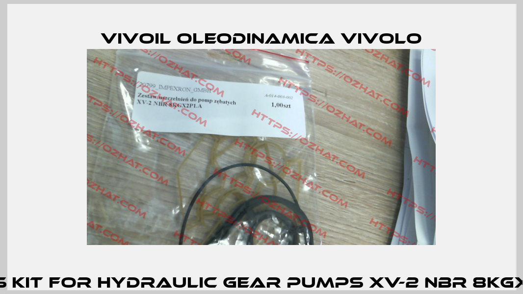 Seals kit for hydraulic gear pumps XV-2 NBR 8KGX2P1.A Vivoil Oleodinamica Vivolo