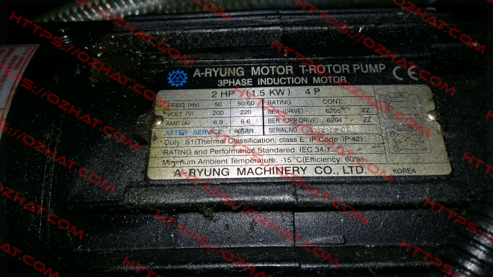 2 HP (1.5KW) 4P A-Ryung