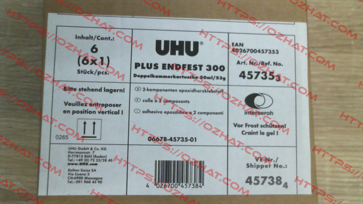 45738  PLUS ENDFEST 300 (1 pack, 1x 6 pcs) UHU