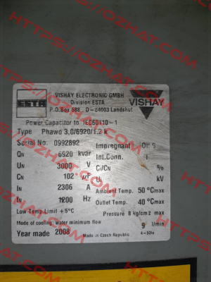 3.0/6920/1.2 k Vishay