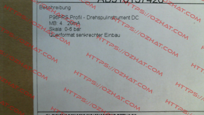 010.230.9291, Type: P96PRS old code new code 55IA10591709-00151 Weigel