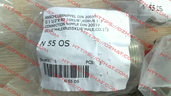 G 1 1/2" a - Rd 55x1/6" a Ludecke