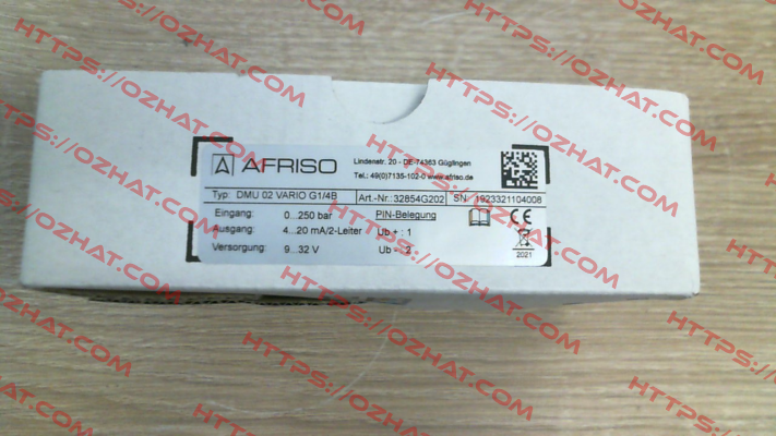 DMU 02 Vario 0/250bar G1/4B G2O2 (32854G2O2) Afriso