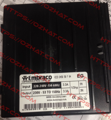 VCC3 2456 58 F 04 Embraco