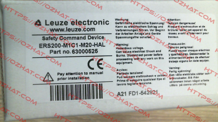 p/n: 63000525, Type: ERS200-M1C1-M20-HAL Leuze