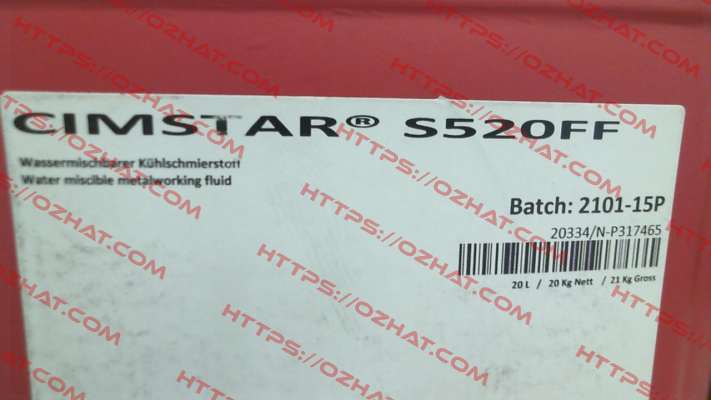 S520FF (canister per 20l) Cimstar 