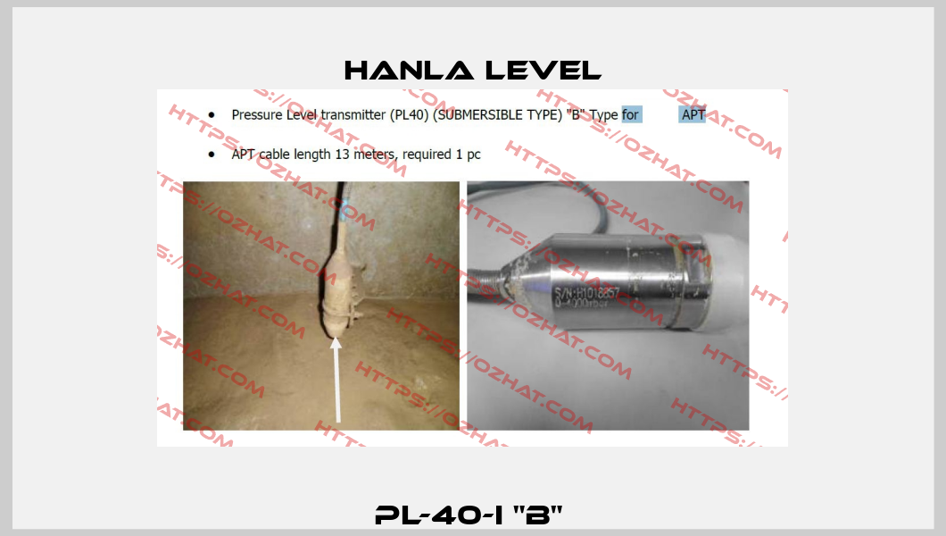 PL-40-I "B"  HANLA LEVEL