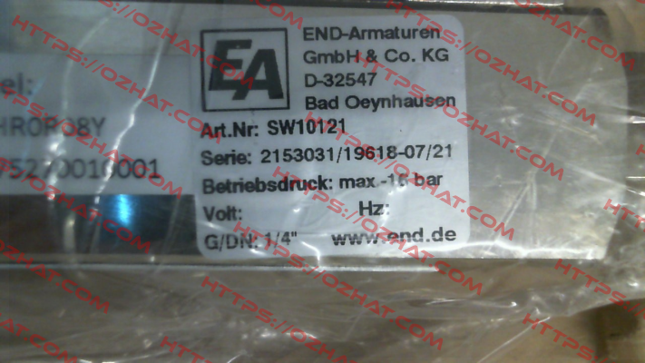 SW10121 End Armaturen