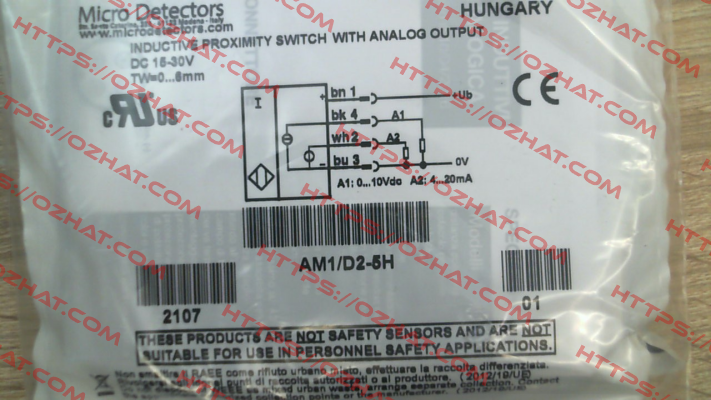 AM1/D2-5H Micro Detectors / Diell (now Datasensing)