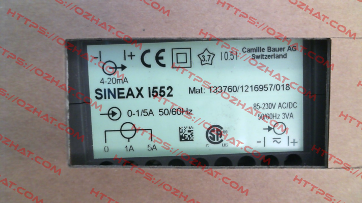 p/n: 133760; Type: SINEAX I552 Camille Bauer