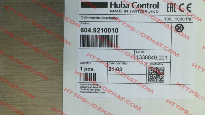 604.9210010 Huba Control