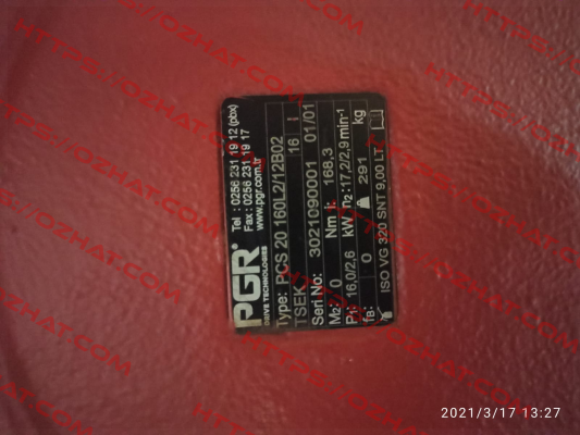 PCS20 160L2/12B02 PGR Drive Technologies