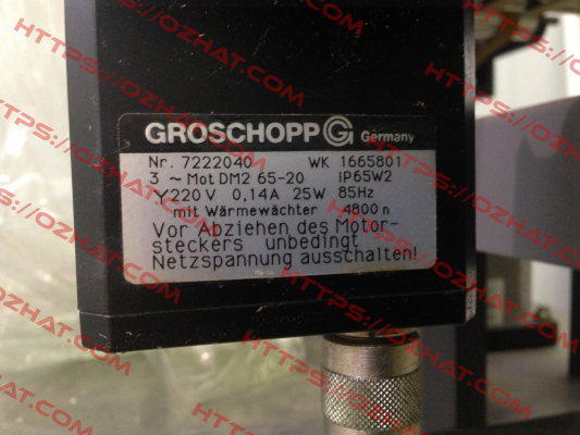 DM2 65-20/E1 (10:1)  Groschopp