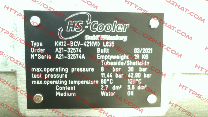 KK12-BCV-421(V1) L635 HS Cooler