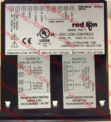 PAX10010 Obsolete, replaced by PAXI0020 and PAXI0030  Red Lion
