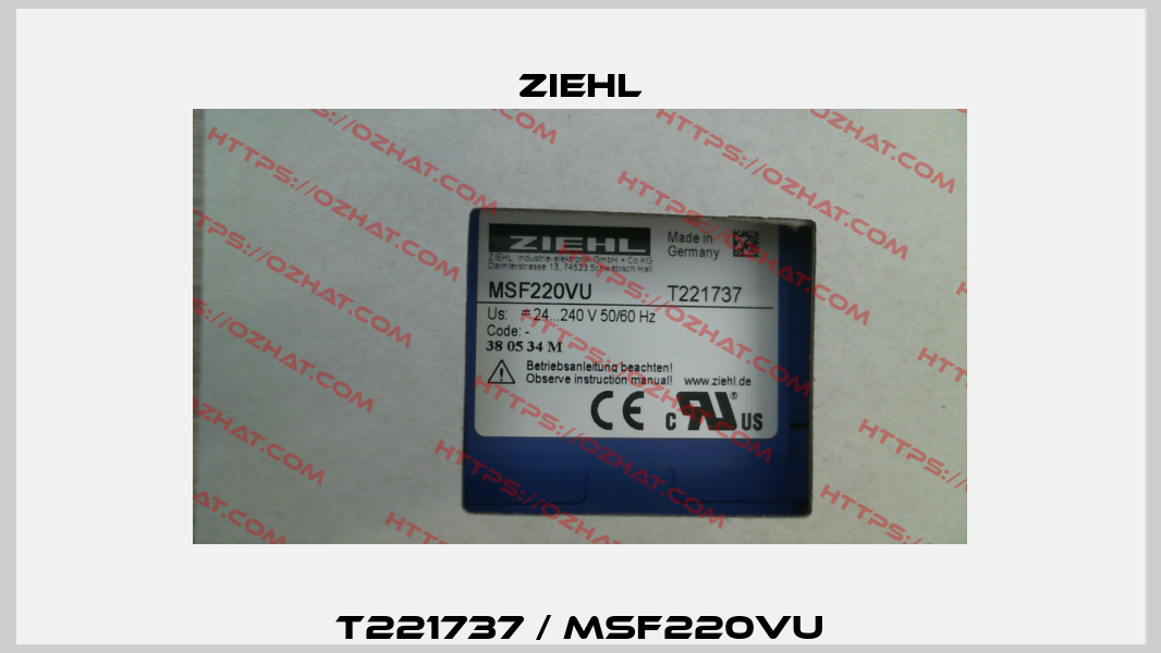 T221737 / MSF220VU Ziehl