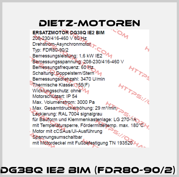 DG38Q IE2 BIM (FDR80-90/2)  Dietz-Motoren