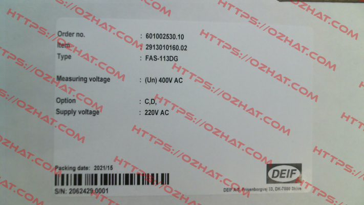 FAS-113DG (2913010160.02) Deif