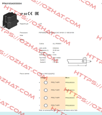 PFA9165A0050004 Ter Tecno Elettrica Ravasi