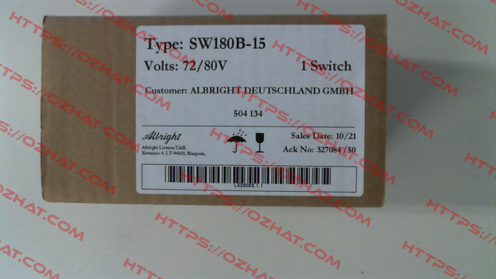 SW180B-15 72-80V INT Albright