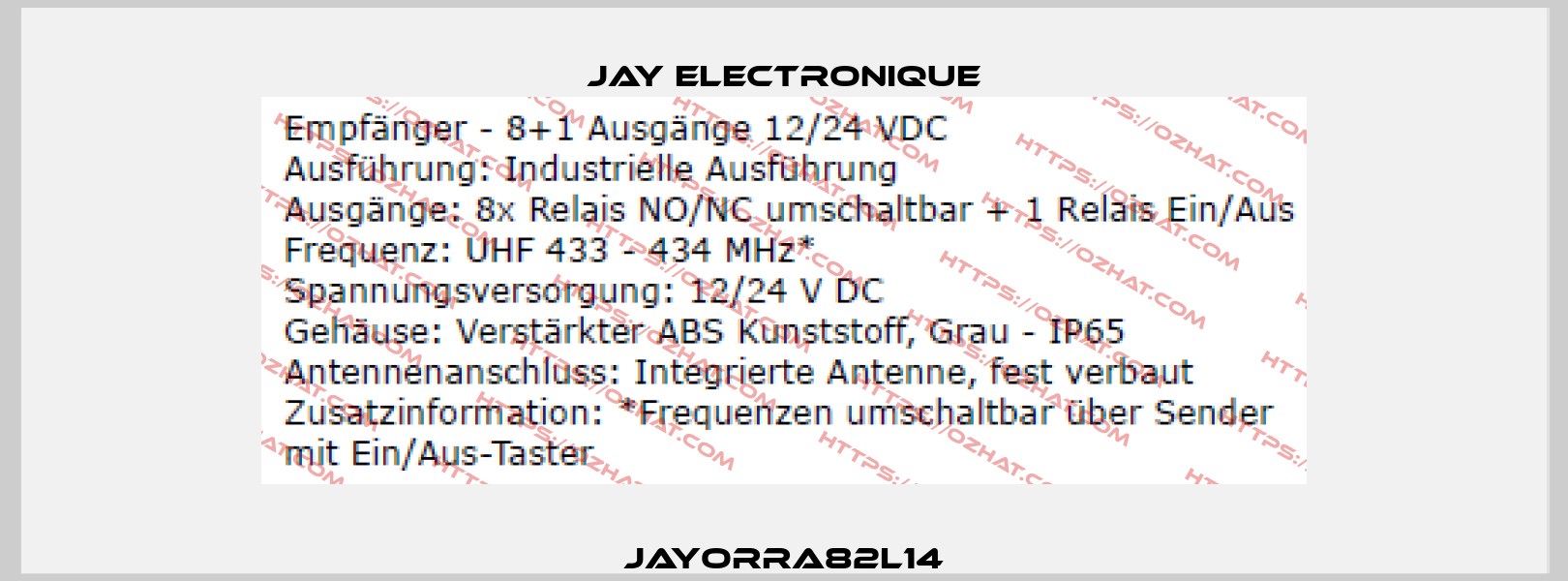 JAYORRA82L14 JAY Electronique