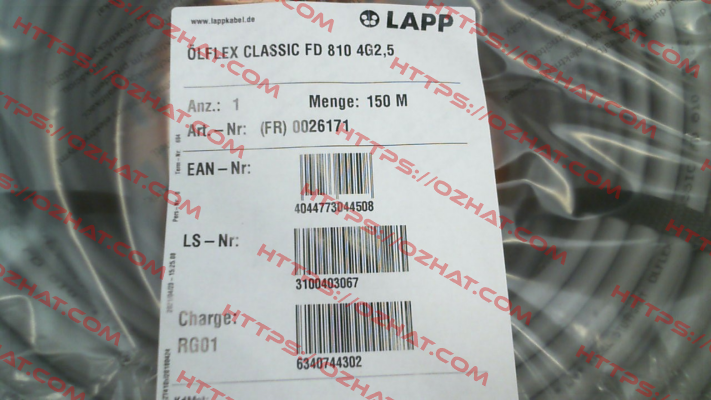 0026171 Lapp Kabel