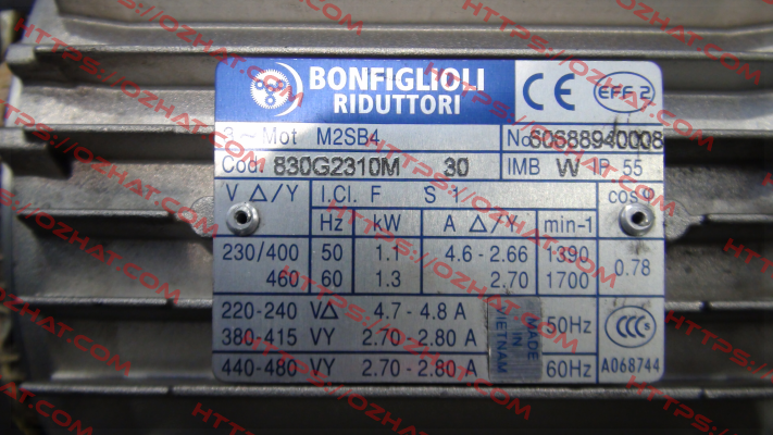 reducer for M2SB4, Nr:60688940008 Bonfiglioli