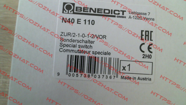 N40 E 110 Benedict