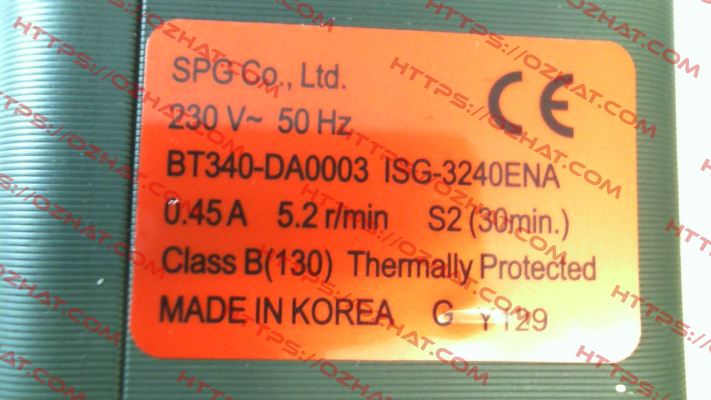 ISG-3240ENA Spg Motor